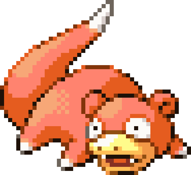 Slowpoke cross-stitch pattern preview