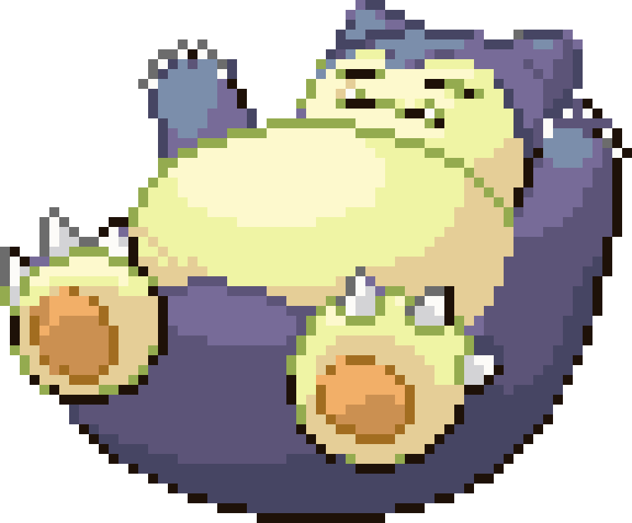 Snorlax cross-stitch pattern preview