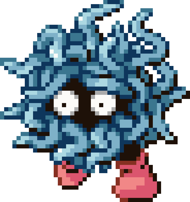 Tangela cross-stitch pattern preview
