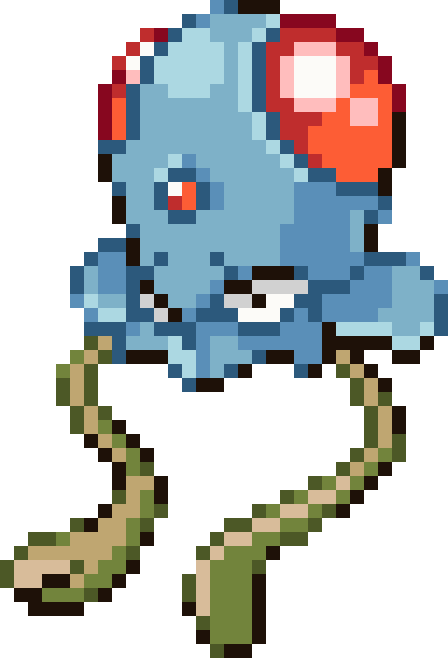 Tentacool cross-stitch pattern preview