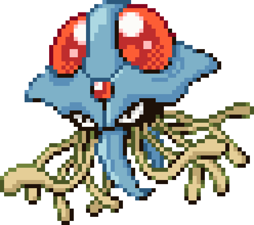 Tentacruel cross-stitch pattern preview