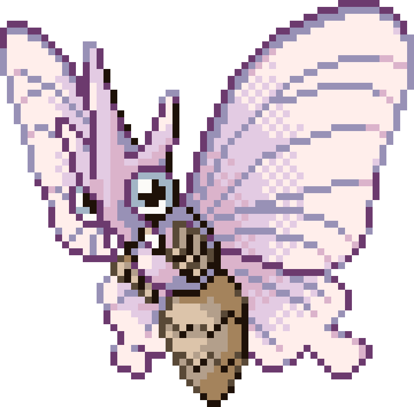 Venomoth cross-stitch pattern preview