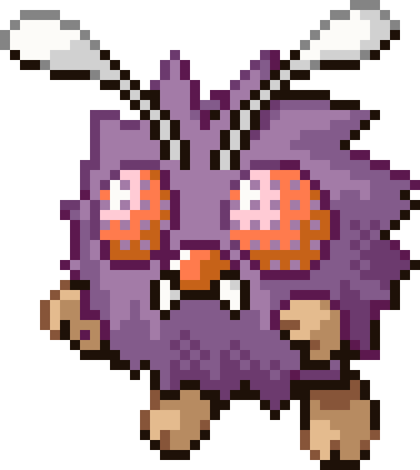 Venonat cross-stitch pattern preview