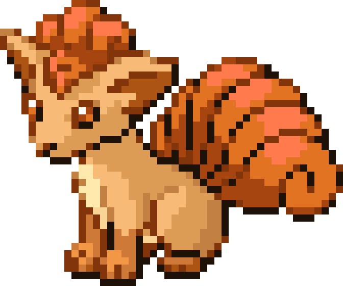 Vulpix cross-stitch pattern preview