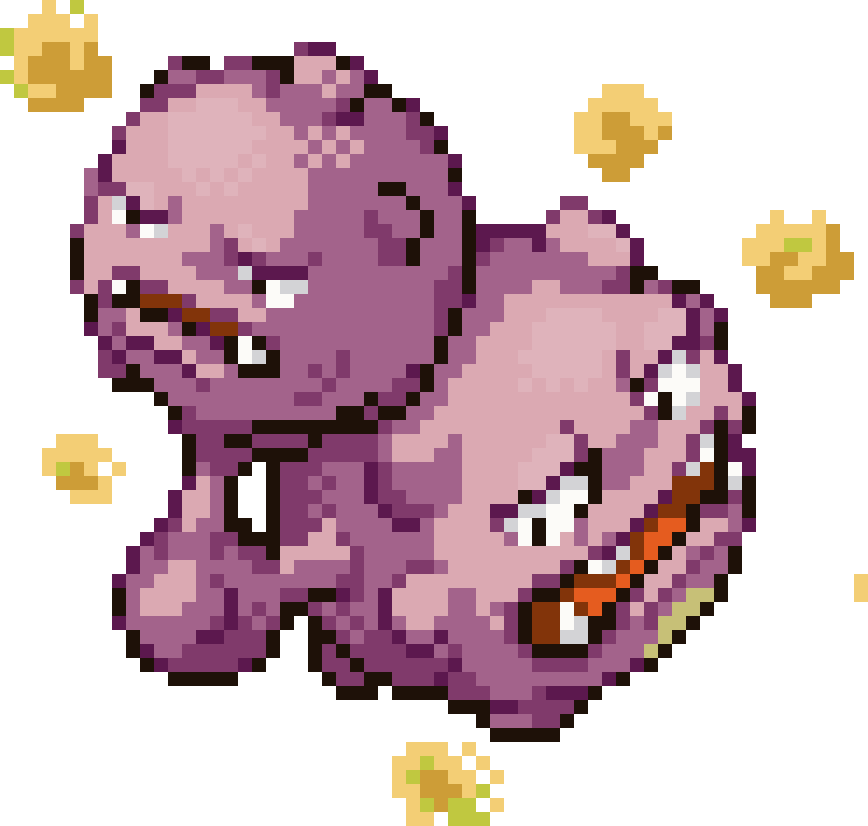 Weezing cross-stitch pattern preview