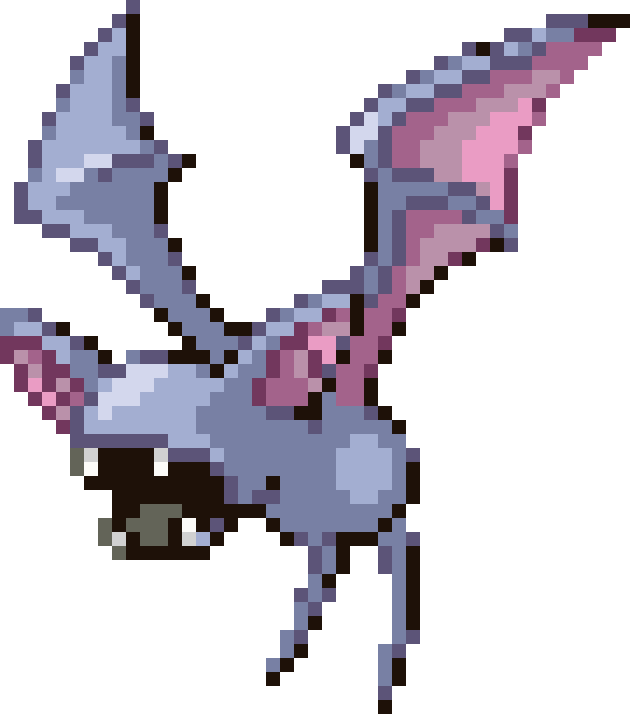 Zubat cross-stitch pattern preview