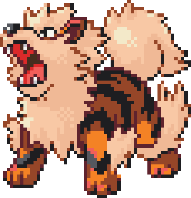 Arcanine Perler bead pattern preview