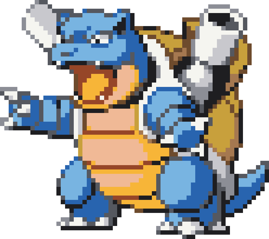 Blastoise Perler bead pattern preview