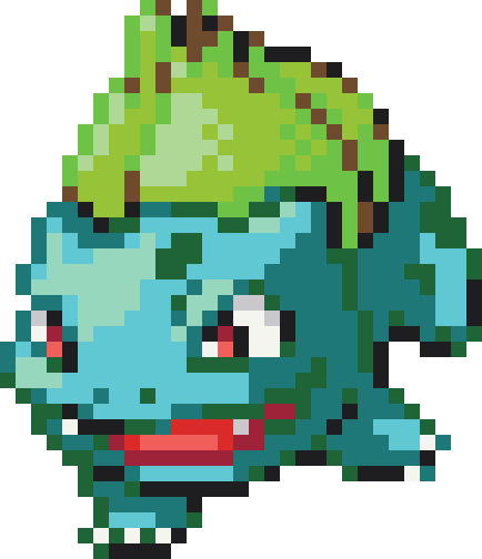 Bulbasaur Perler bead pattern preview