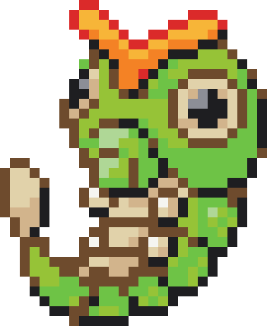Caterpie Perler bead pattern preview