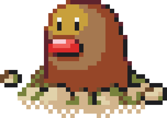 Diglett Perler bead pattern preview