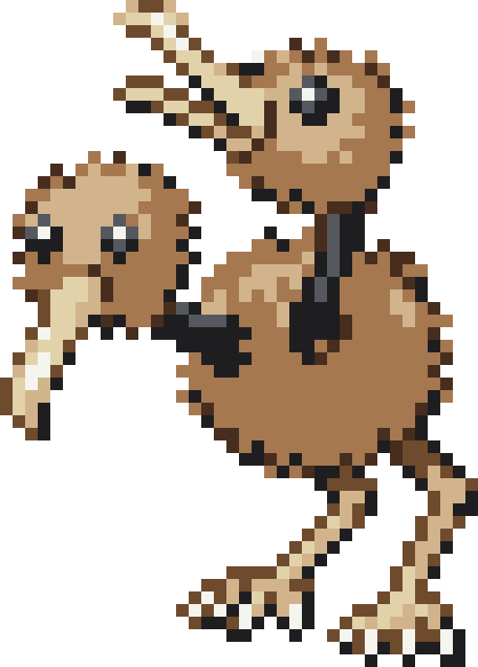 Doduo Perler bead pattern preview