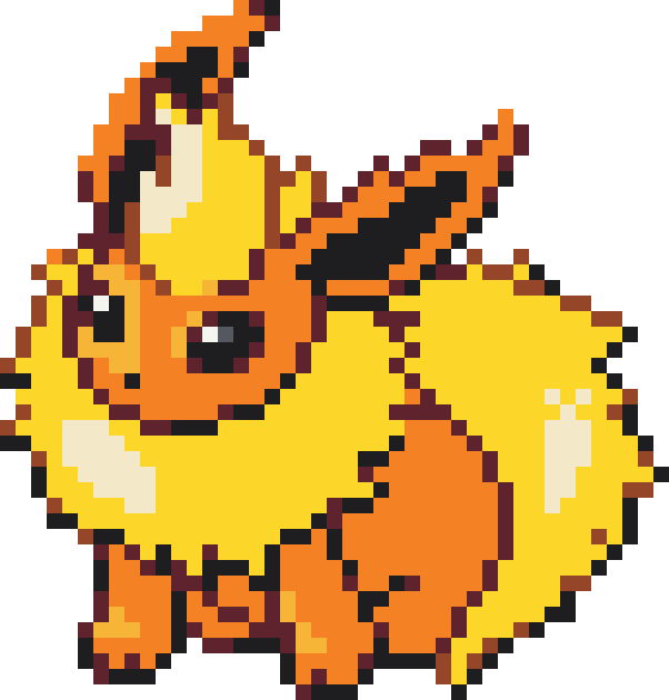 Flareon Perler bead pattern preview