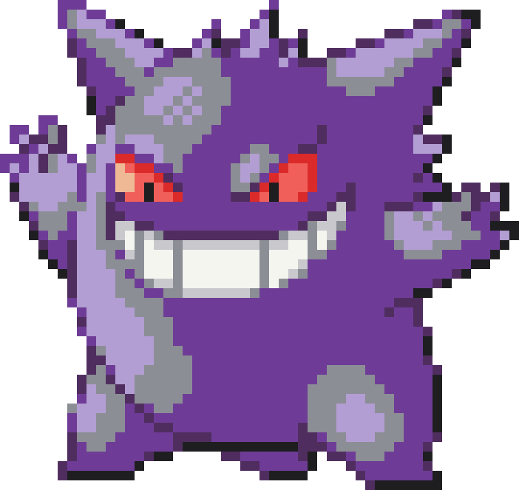 Gengar Perler bead pattern preview