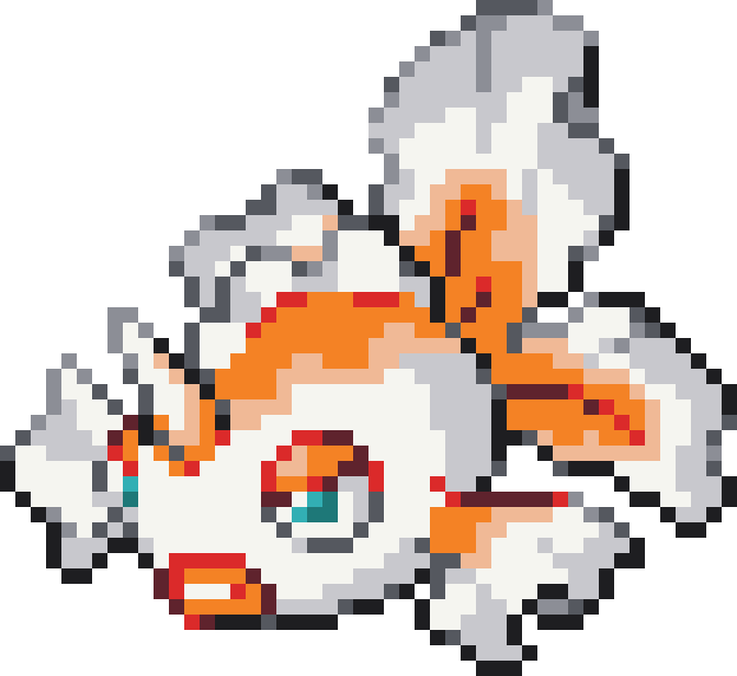 Goldeen Perler bead pattern preview