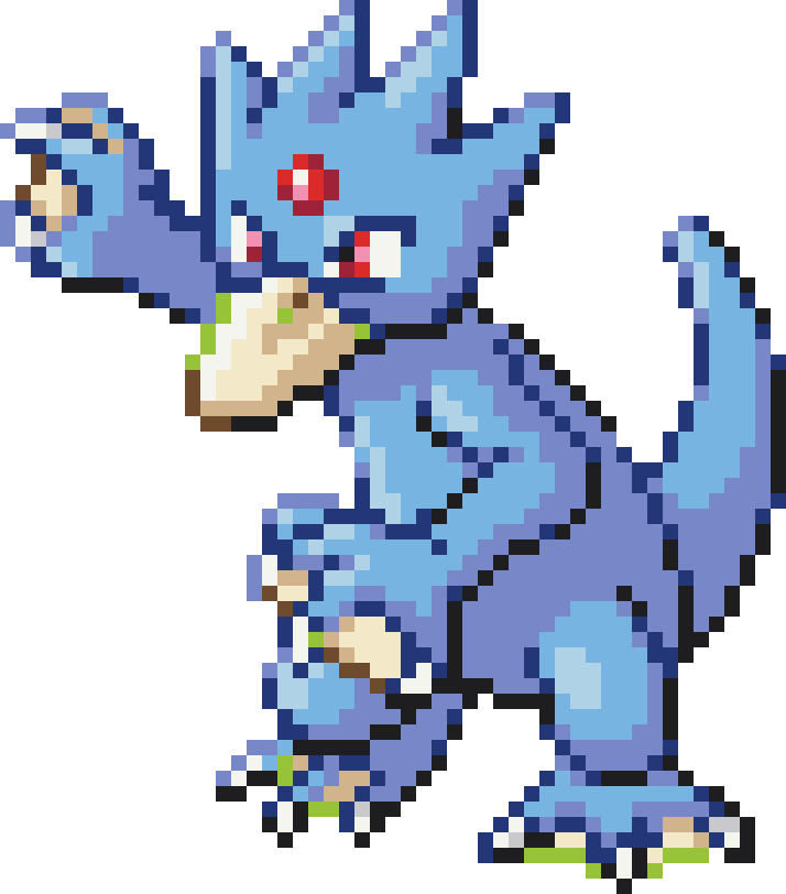 Golduck Perler bead pattern preview