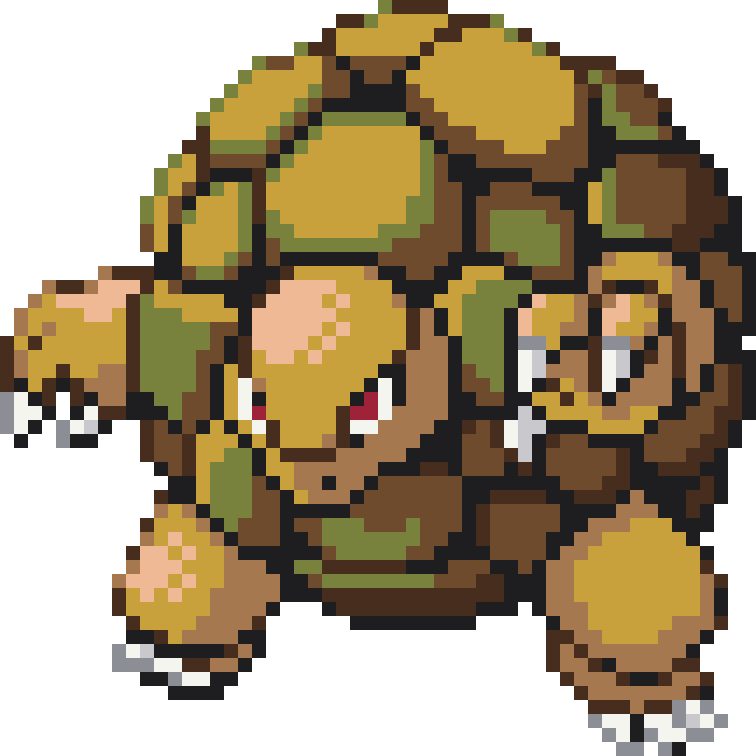 Golem Perler bead pattern preview