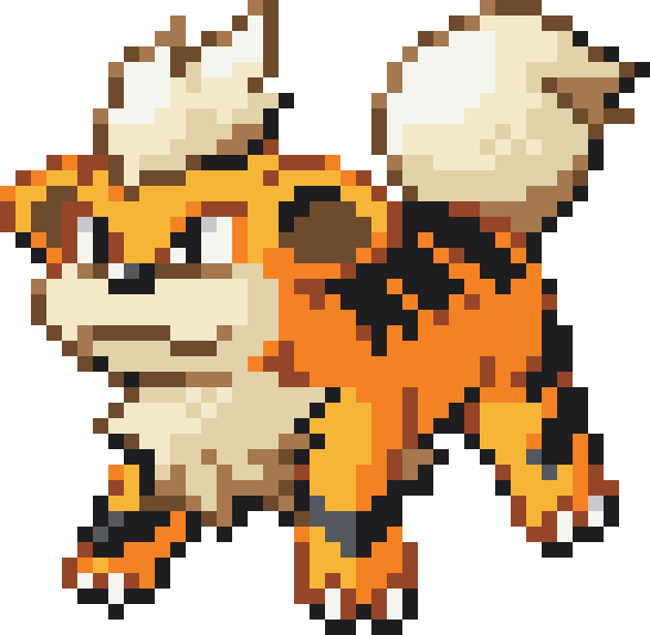 Growlithe Perler bead pattern preview