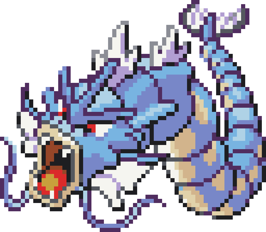 Gyarados Perler bead pattern preview