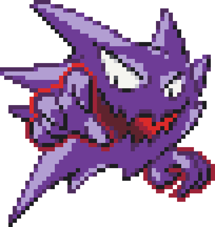 Haunter Perler bead pattern preview