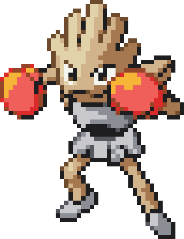 Hitmonchan Perler bead pattern preview