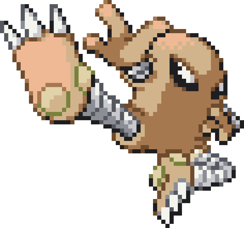 Hitmonlee Perler bead pattern preview