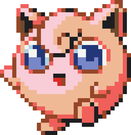 Jigglypuff Perler bead pattern preview