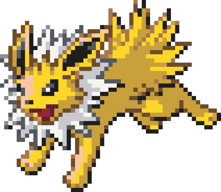 Jolteon Perler bead pattern preview