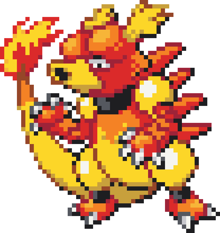 Magmar Perler bead pattern preview