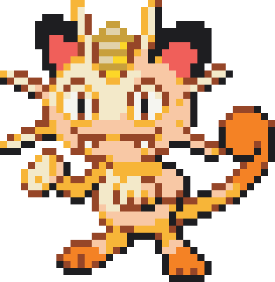 Meowth Perler bead pattern preview