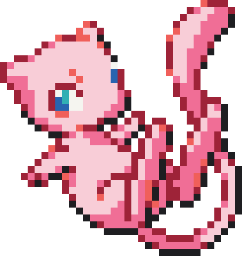 Mew Perler bead pattern preview