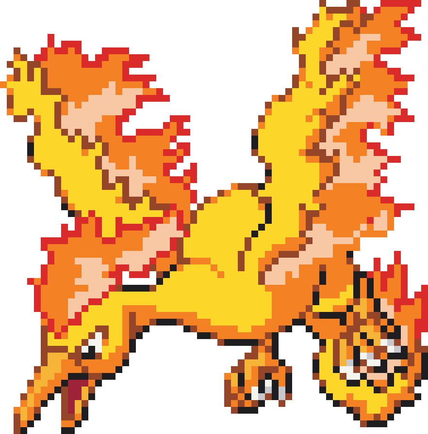 Moltres Perler bead pattern preview