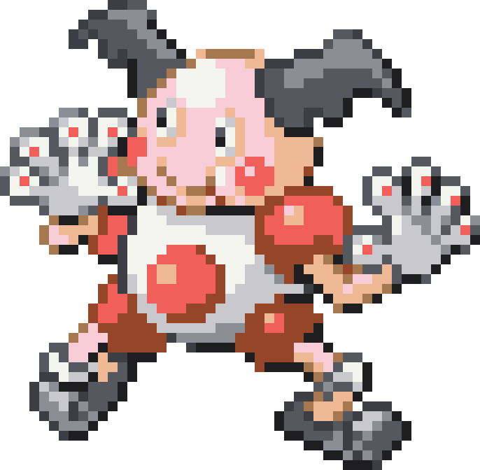Mr Mime Perler bead pattern preview