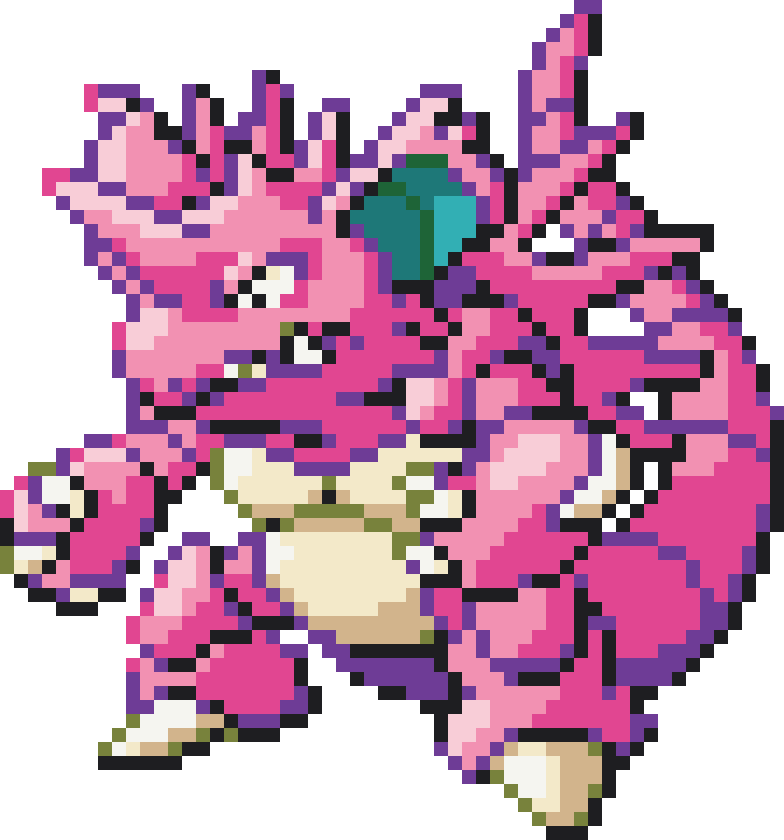 Nidoking Perler bead pattern preview