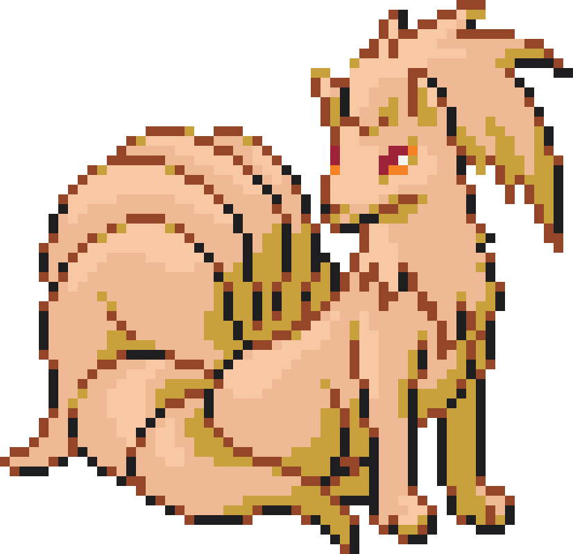 Ninetales Perler bead pattern preview