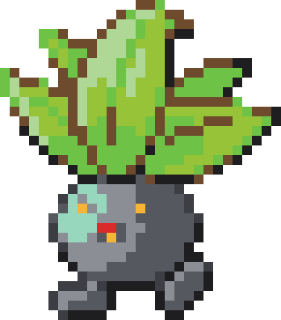 Oddish Perler bead pattern preview