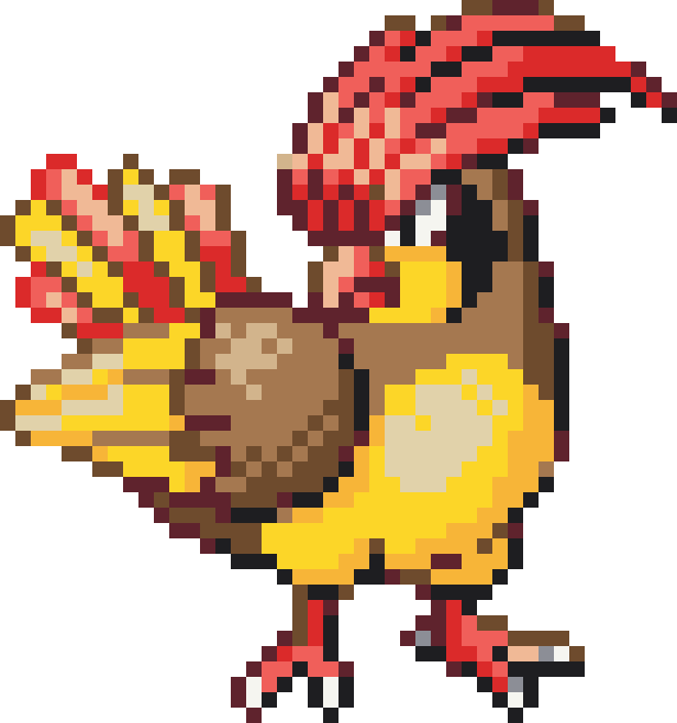 Pidgeotto Perler bead pattern preview