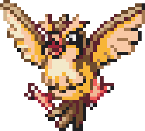 Pidgey Perler bead pattern preview