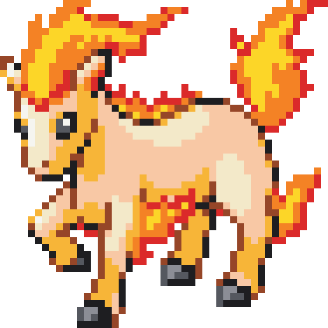 Ponyta Perler bead pattern preview