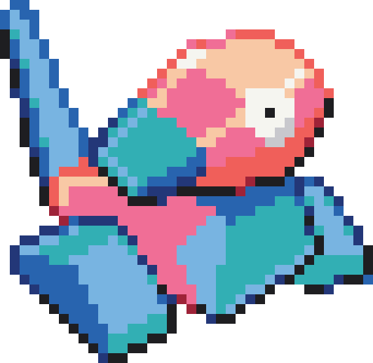 Porygon Perler bead pattern preview