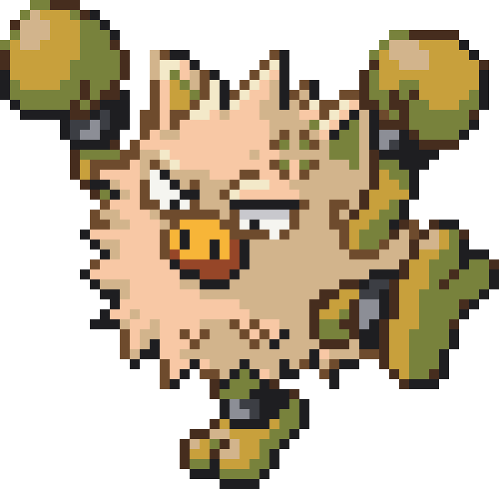 Primeape Perler bead pattern preview