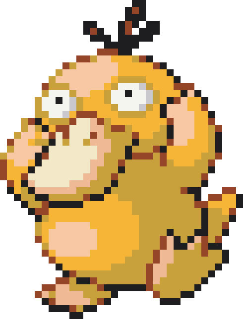 Psyduck Perler bead pattern preview