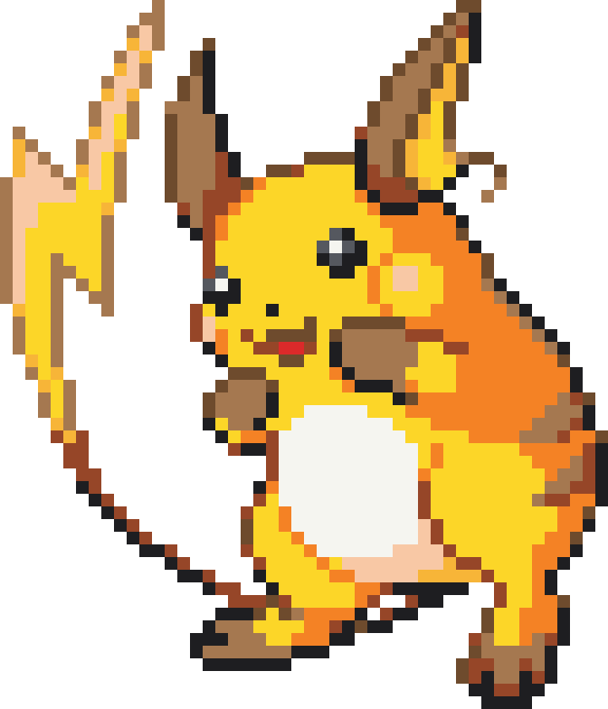 Raichu Perler bead pattern preview