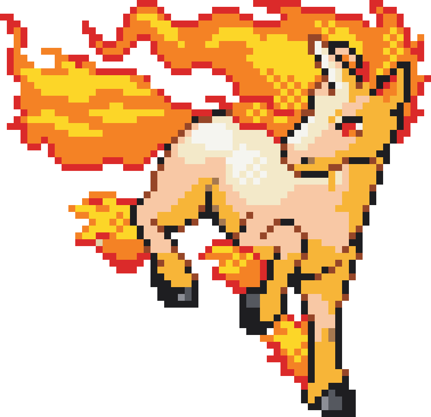 Rapidash Perler bead pattern preview