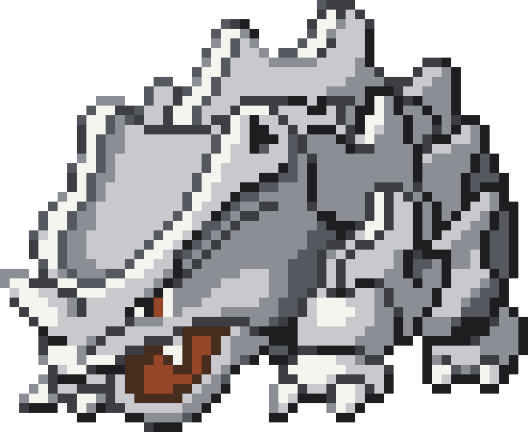 Rhyhorn Perler bead pattern preview