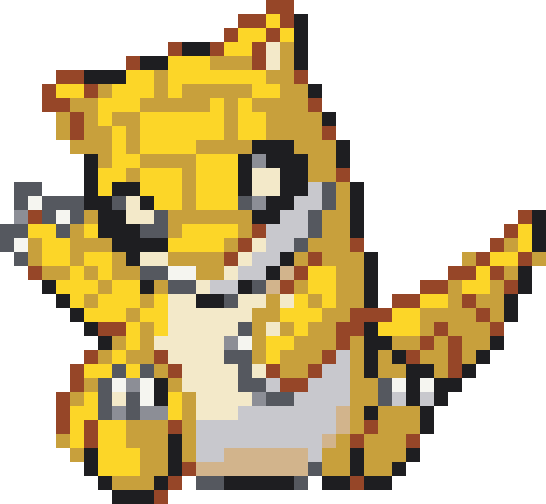 Sandshrew Perler bead pattern preview