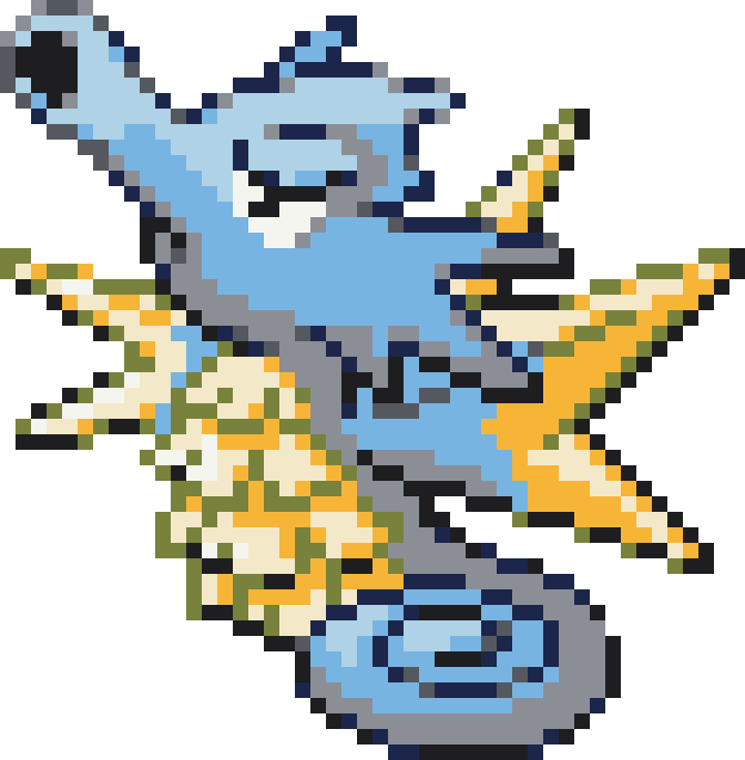 Seadra Perler bead pattern preview