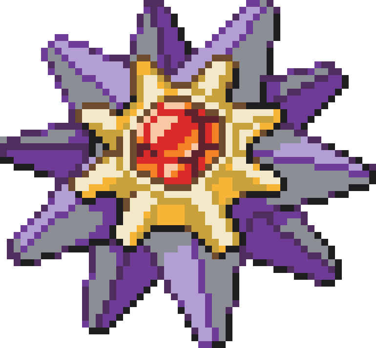 Starmie Perler bead pattern preview