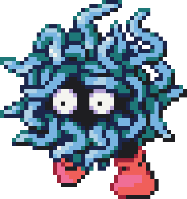 Tangela Perler bead pattern preview