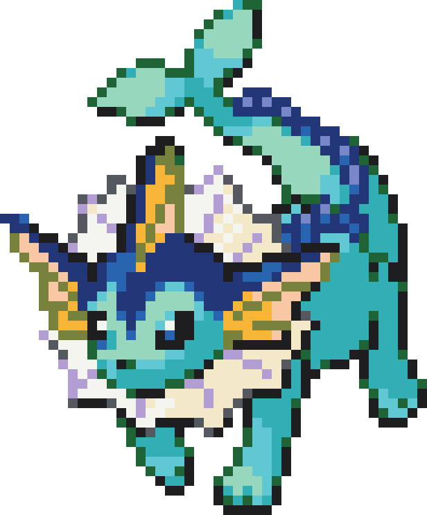 Vaporeon Perler bead pattern preview